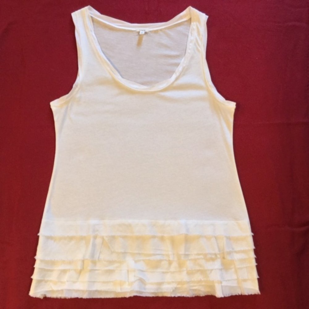 NWOT J Crew Women's Chloe Twisted Tank, White, Sz S